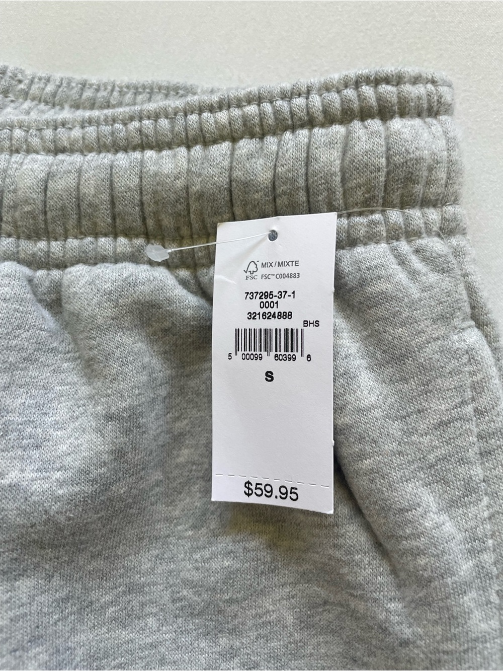 Gap Men’s Fleece Joggers, Size S, Heather Gray, NWT. - Picture 5 of 10
